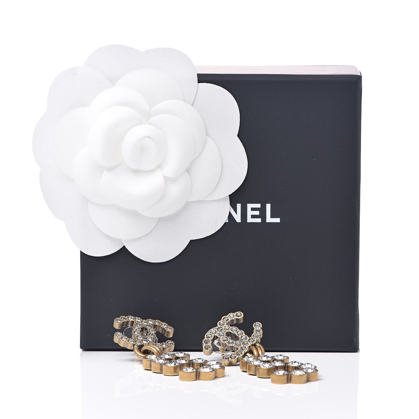 Metal Crystal City of Lights No 5 Drop Earrings Gold