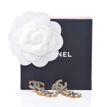 Chanel Metal Crystal City of Lights No 5 Drop Earrings Gold 5 of 5