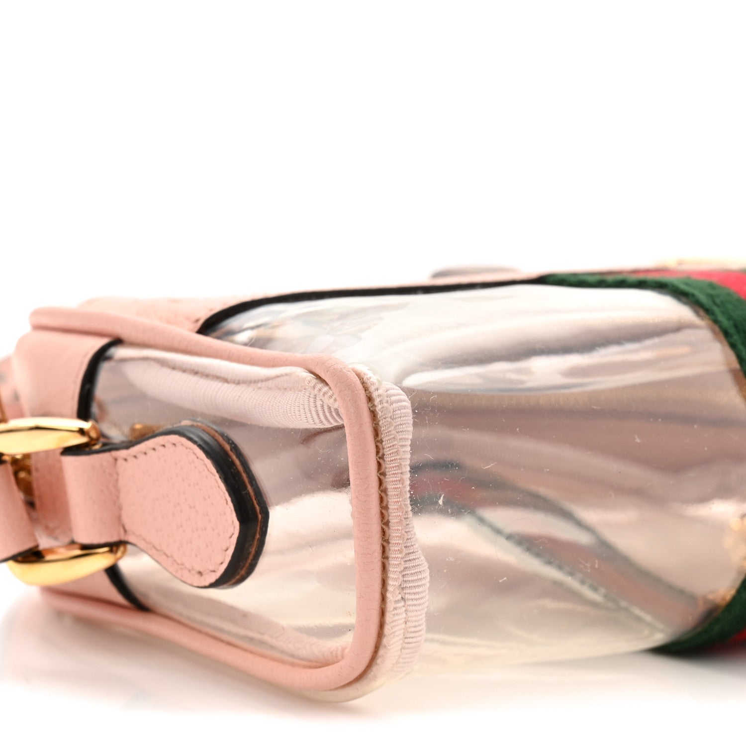 Gucci Vinyl Web Mini Ophidia Transparent Shoulder Bag Perfect Pink 25 of 28