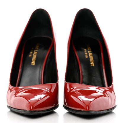 Saint Laurent Patent Calfskin Zoe 105 Pump 37.5 Red 2 of 11