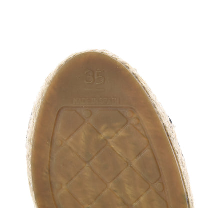 Chanel Suede CC Espadrilles 35 Navy Blue 6 of 7