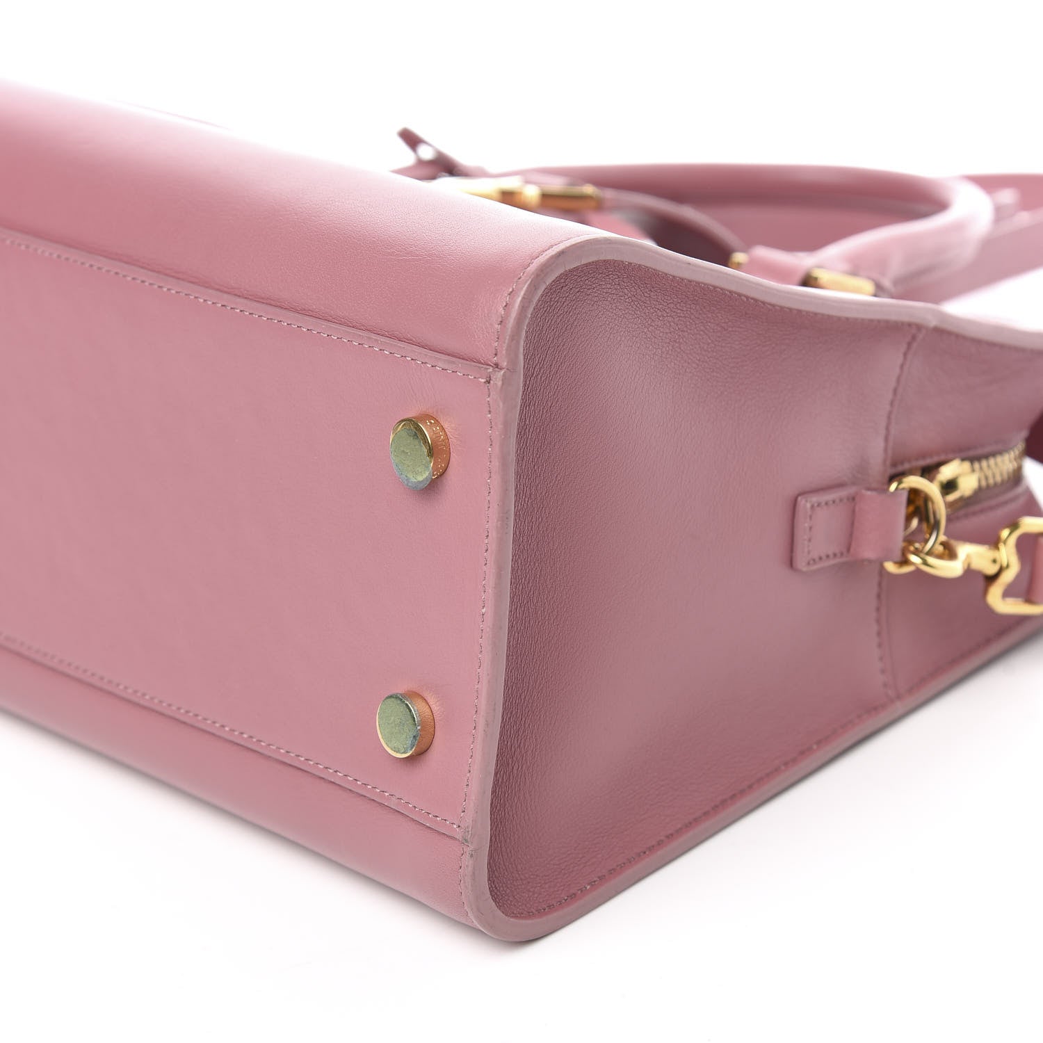Saint Laurent Calfskin Small Monogram Cabas Vieux Rose 10 of 11