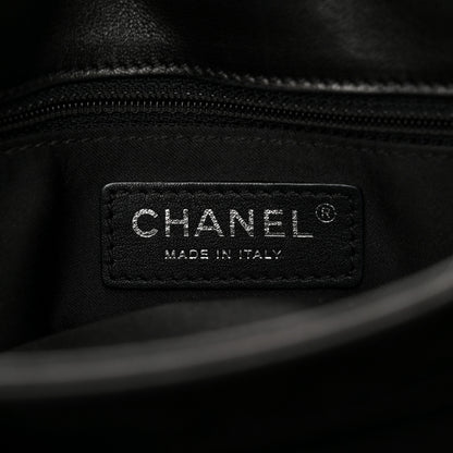 Chanel Lambskin Quilted Jumbo 3 Flap Black 6 of 10