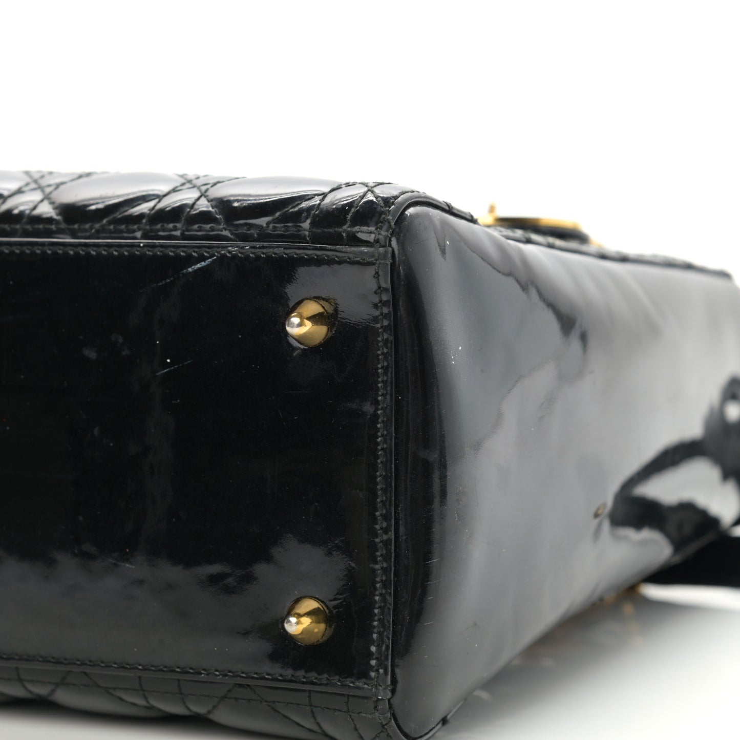 Patent Cannage Medium Lady Dior Black