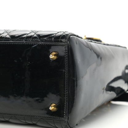 Christian Dior Patent Cannage Medium Lady Dior Black 10 of 15