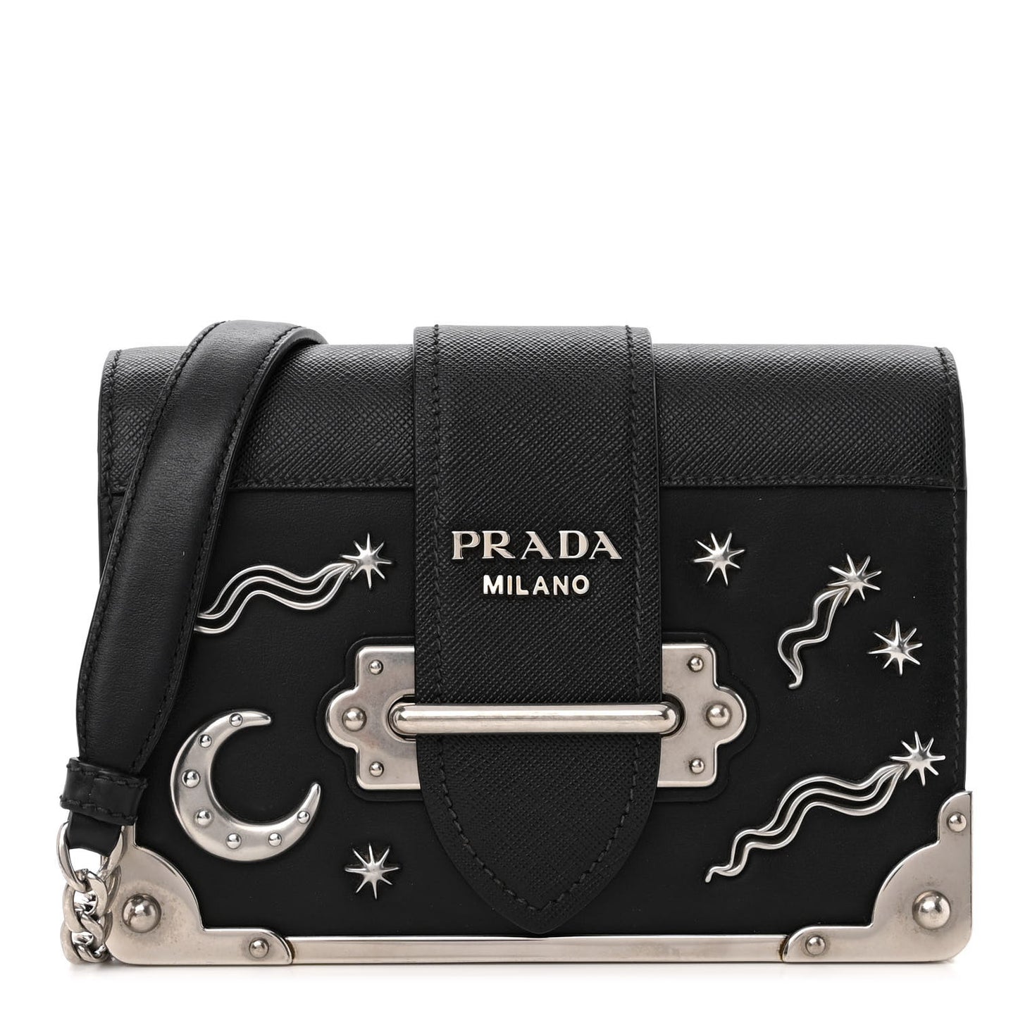 City Calf Saffiano Cahier Astrology Bag Black