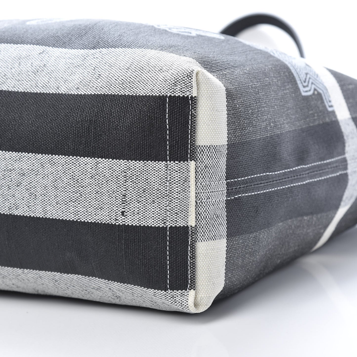 Coated Canvas Mega Check Medium Doodle Tote Black White