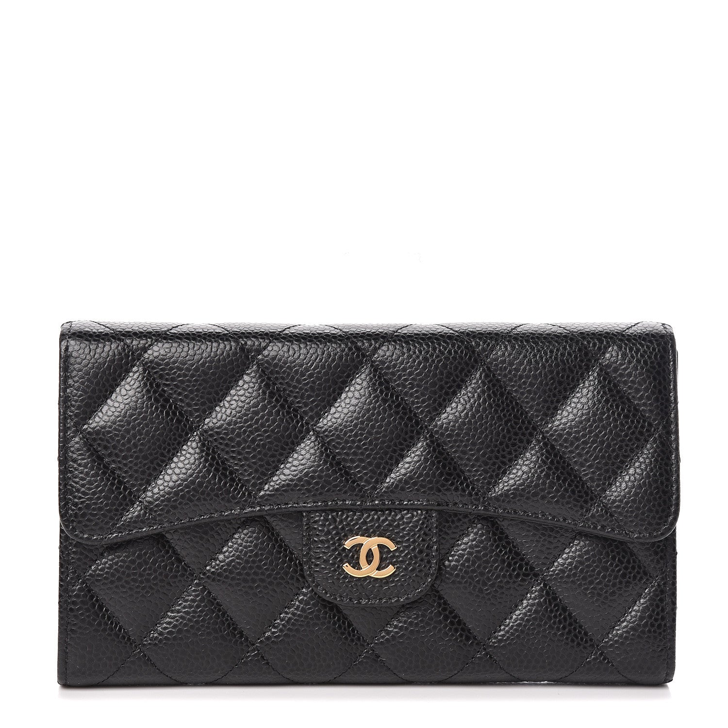 Chanel Caviar Quilted Large Flap Wallet Black 1 of 8