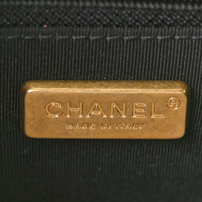 Chanel Calfskin Chevron Quilted Mini Rock The Corner Flap Black 6 of 9