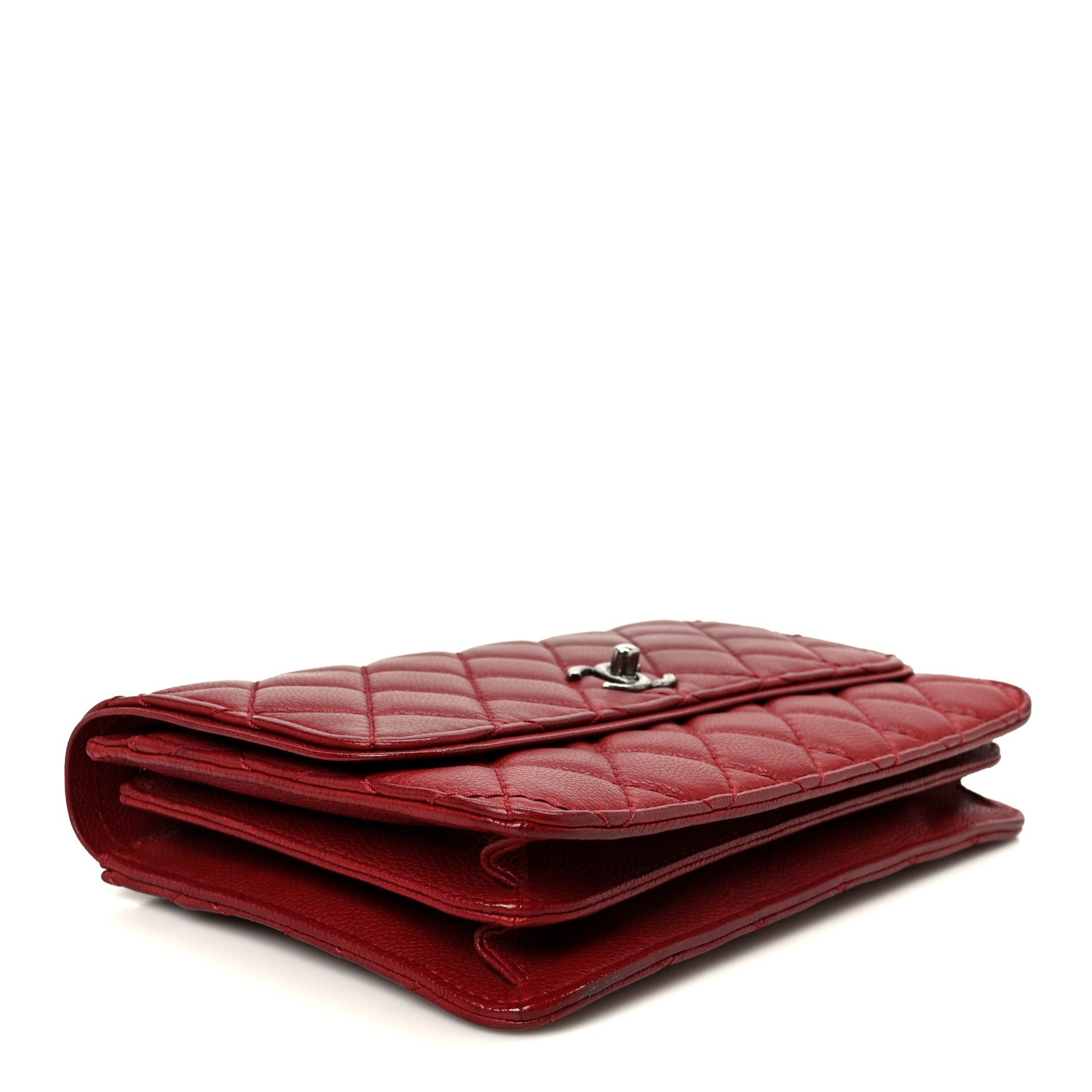 Chanel Caviar Quilted Flap With Chain Red 4 of 12