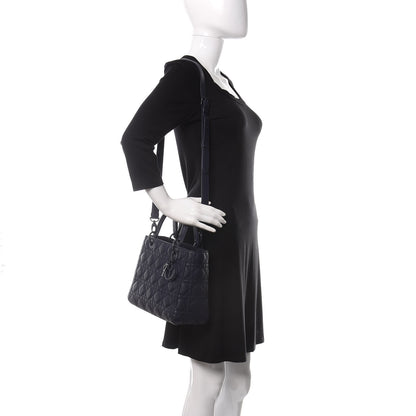 Christian Dior Ultra Matte Calfskin Cannage Medium Lady Dior Blue 2 of 11