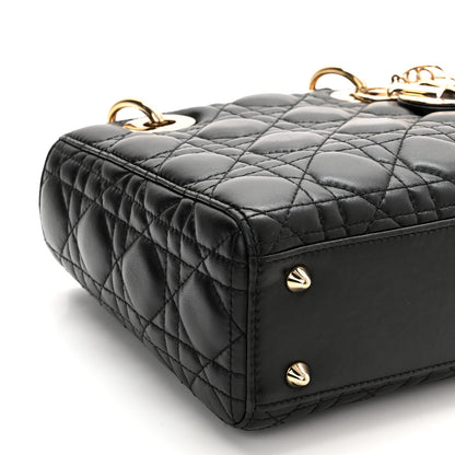 Christian Dior Lambskin Cannage Small Lucky Badges My Lady Dior Black 9 of 11