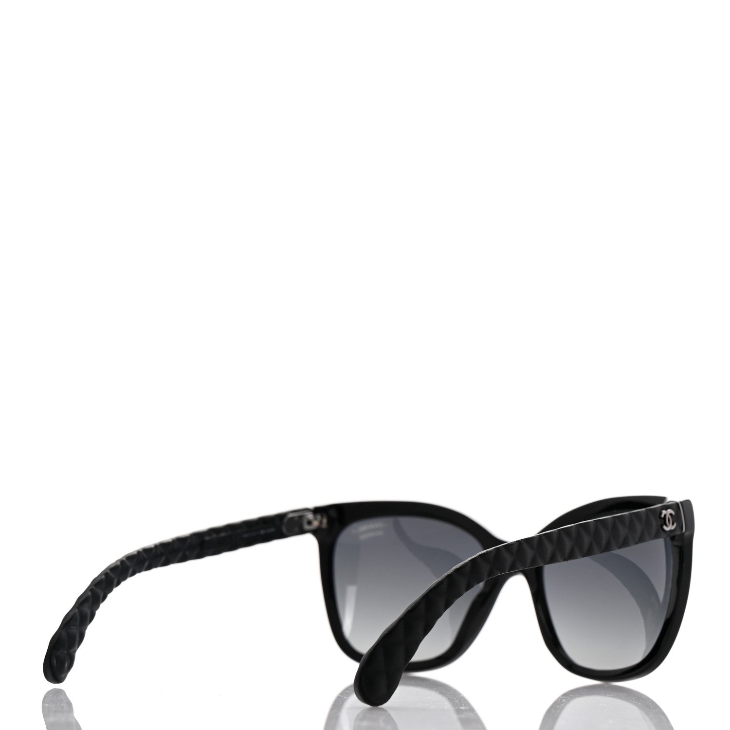 Chanel Acetate Quilted Polarized Butterfly CC Sunglasses 5288-Q Black 4 of 7