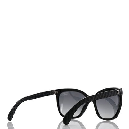 Chanel Acetate Quilted Polarized Butterfly CC Sunglasses 5288-Q Black 4 of 7