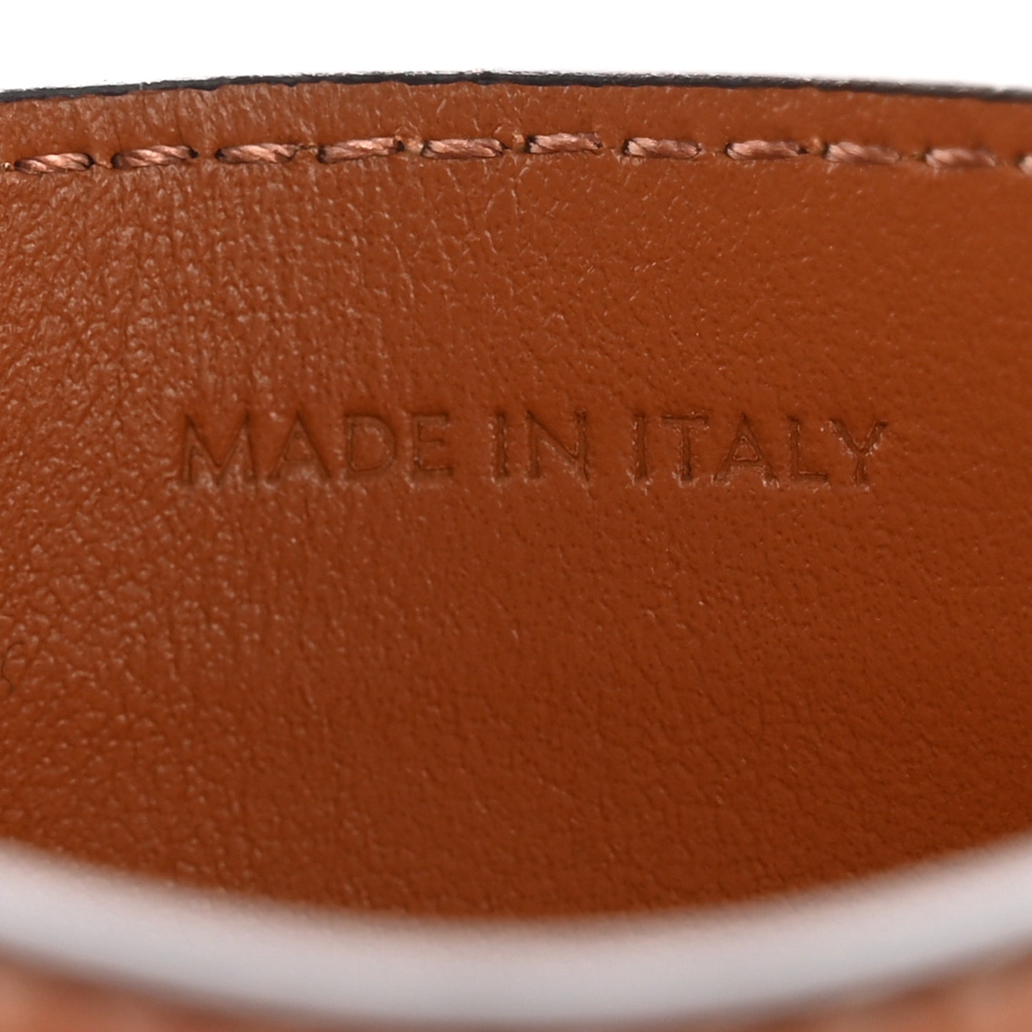 Triomphe Canvas Card Holder Tan