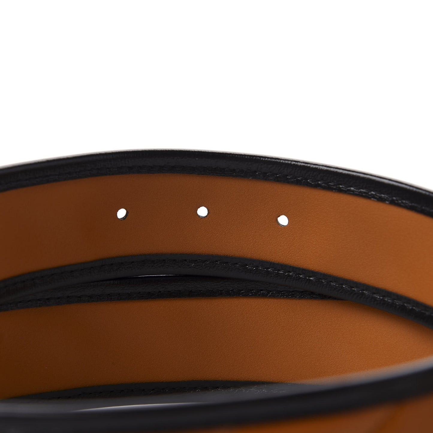 Azalea Calfskin Matelasse Diagonal Torchon Double G 40mm Belt 80 32 Cognac Black