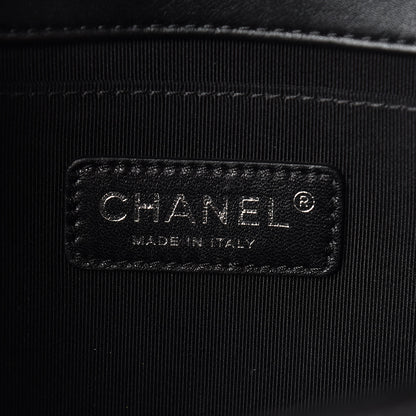 Chanel Faded Calfskin Quilted Medium Studded Boy Flap Black 6 of 18
