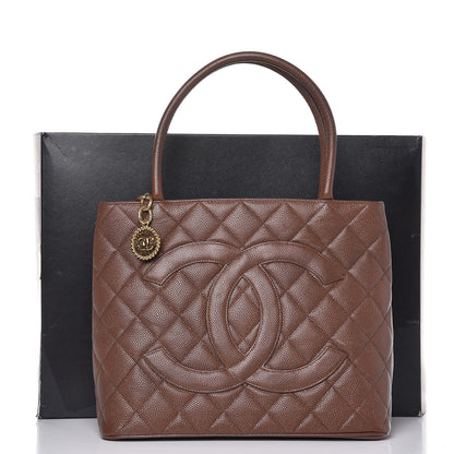 Chanel Caviar Quilted Medallion Tote Brown 9 of 11