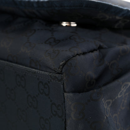 Gucci Nylon Monogram Messenger Diaper Bag Navy 10 of 12