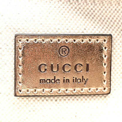 Gucci Metallic Sakai Be Green Calfskin Diagonal Stitched Small Blondie Shoulder Bag Golden Beige 6 of 10