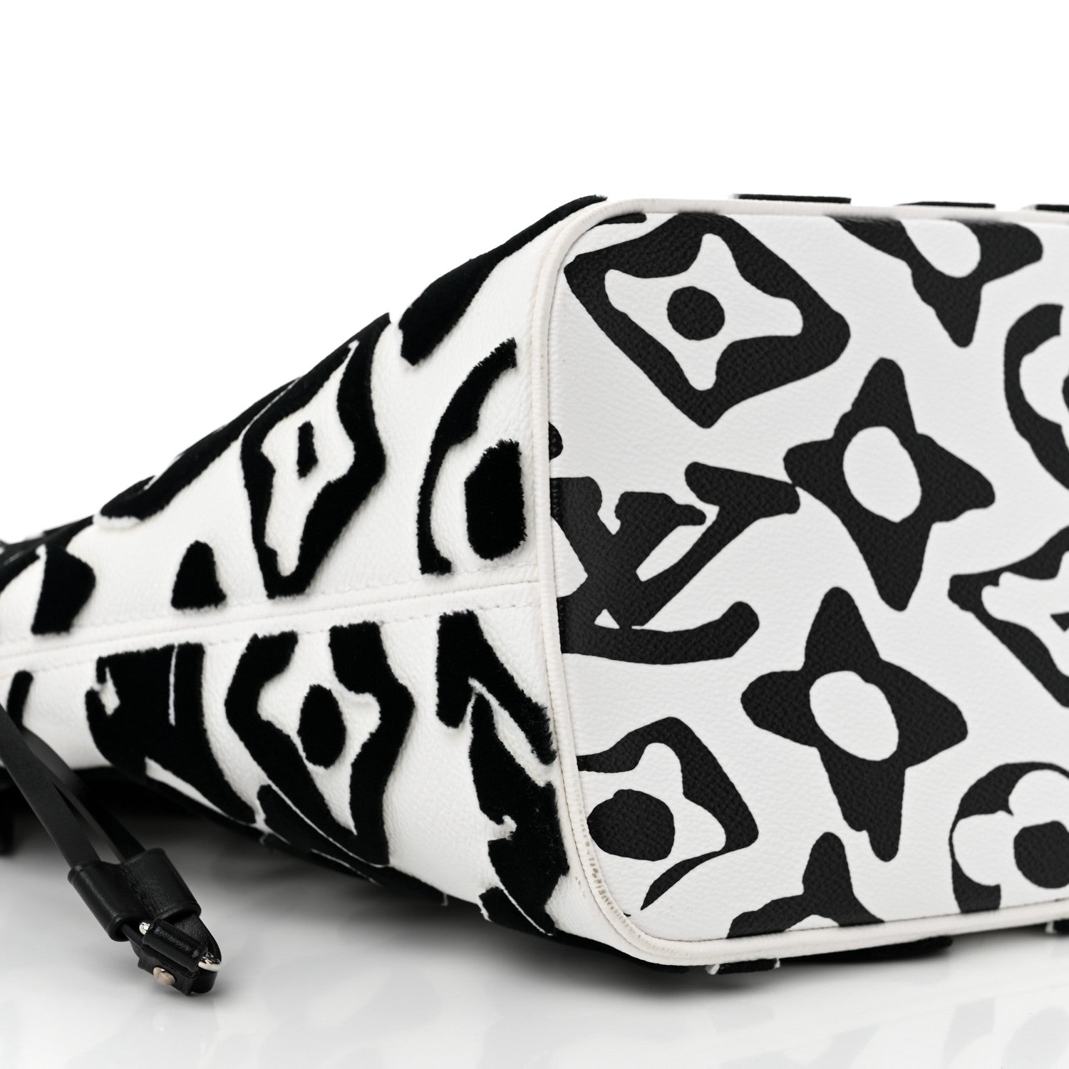 Louis Vuitton X UF Tufted Monogram Neverfull MM Black White 9 of 11