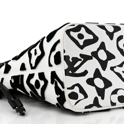 Louis Vuitton X UF Tufted Monogram Neverfull MM Black White 9 of 11