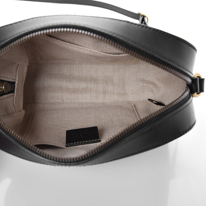 Gucci Calfskin Web Small Webby Bee Shoulder Bag Black 5 of 7