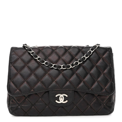 Chanel Caviar Quilted Jumbo Single Flap Black 1 of 9