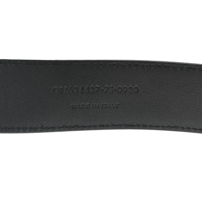 Saint Laurent Smooth Calfskin Monogram Square Buckle Belt 75 30 Black 4 of 6