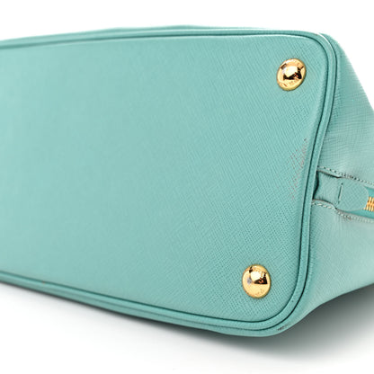 Prada Saffiano Lux Medium Open Promenade Tote Turquoise 9 of 11