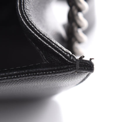 Chanel Caviar Chevron Quilted New Medium Boy Flap Black 15 of 17