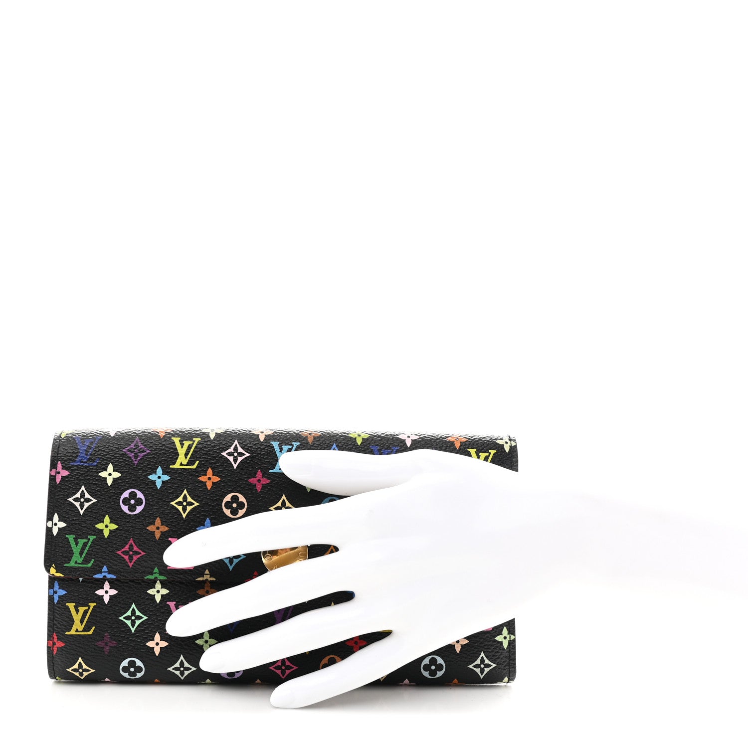 Louis Vuitton Monogram Multicolor Sarah Wallet Black 2 of 10
