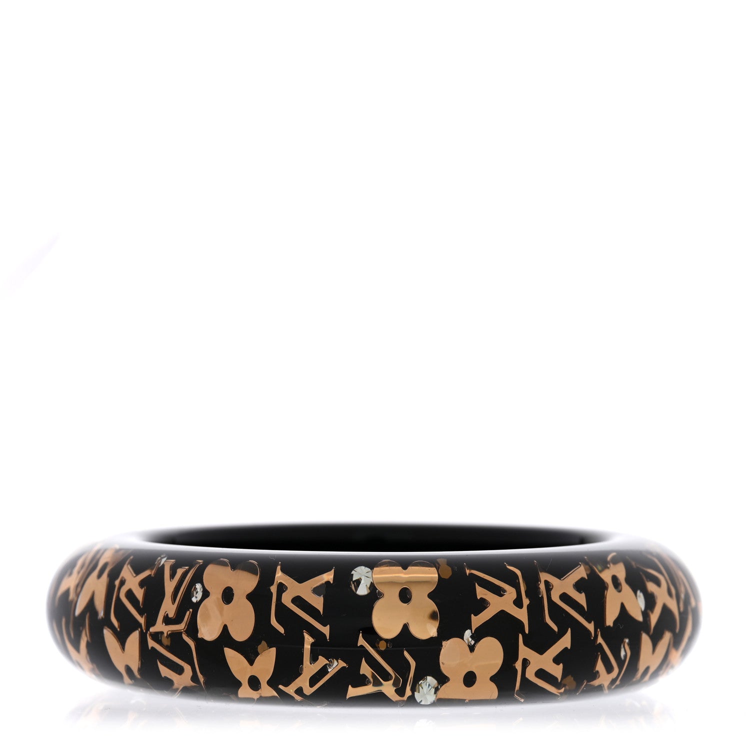 Louis Vuitton Resin Swarovski Medium Inclusion Bracelet GM Black 3 of 5