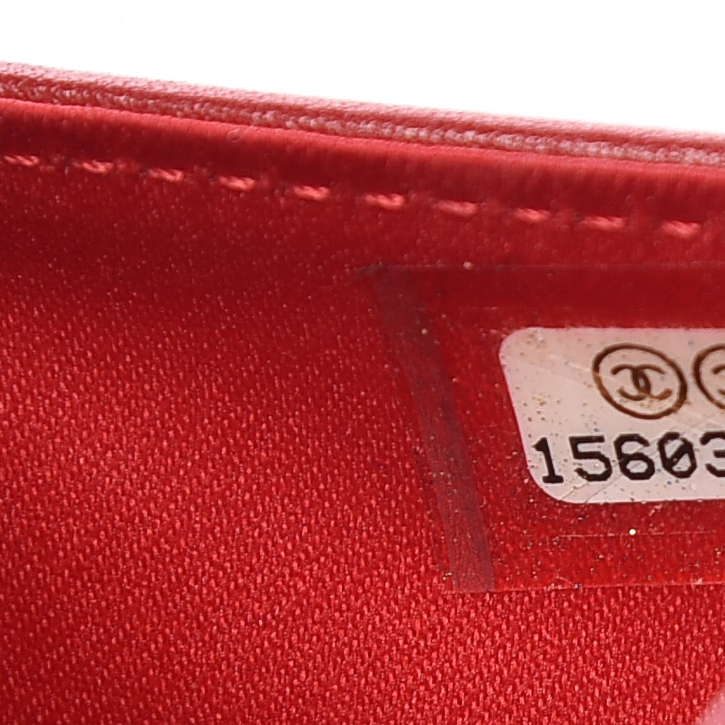 Patent Camellia Embossed Zipped Pocket Wallet Dark Red