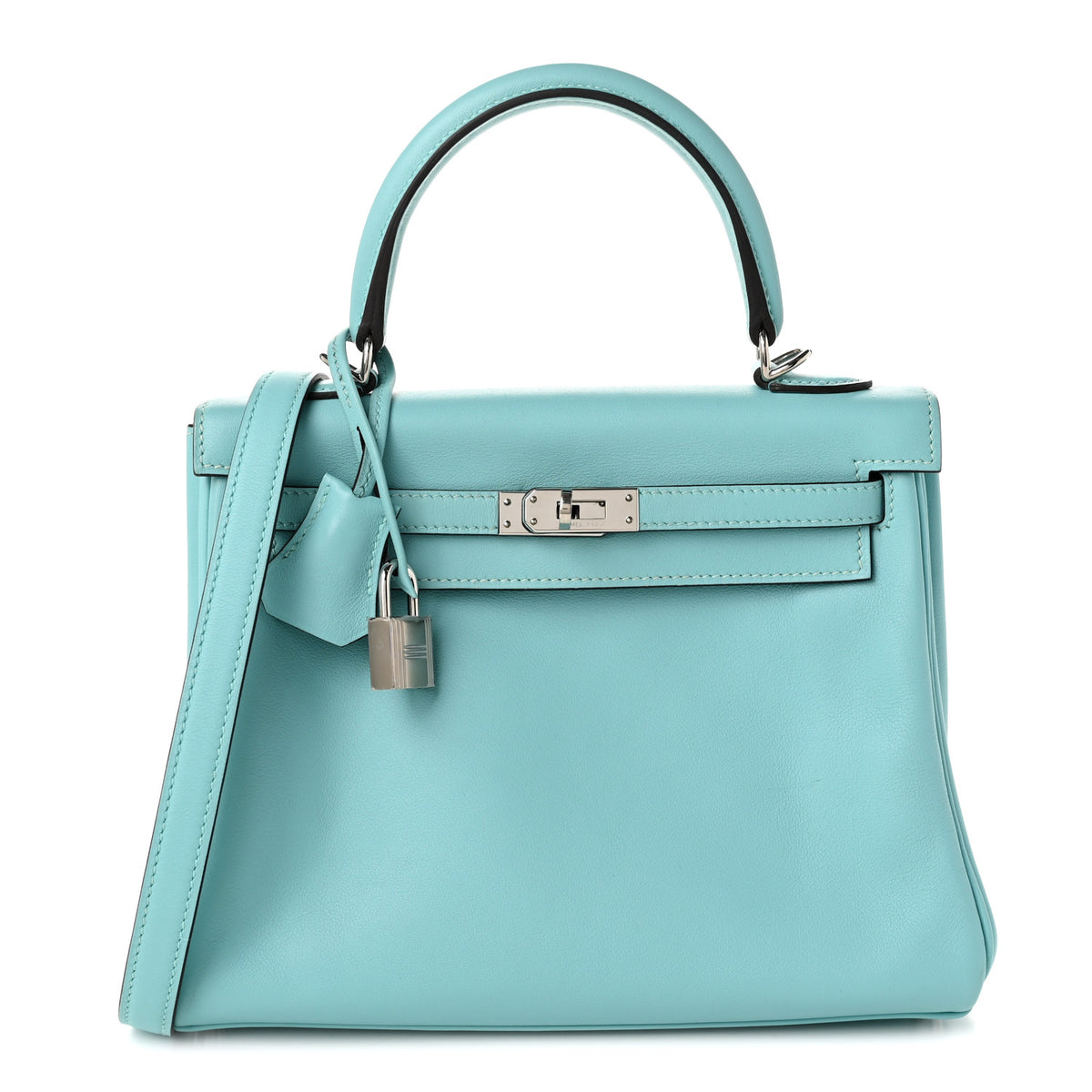 Hermes Swift Kelly Retourne 25 Bleu Atoll 1 of 10