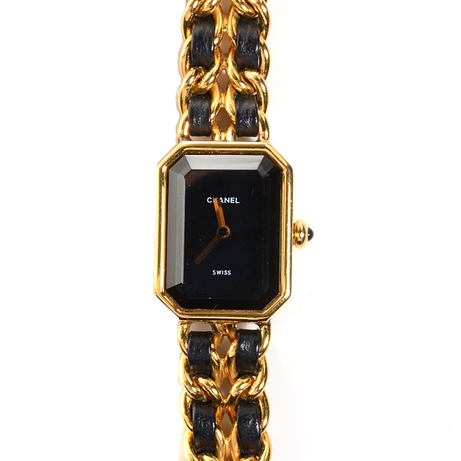 Chanel Stainless Steel Lambskin 20mm Chain Premiere Quartz Watch Gold M 6 of 7