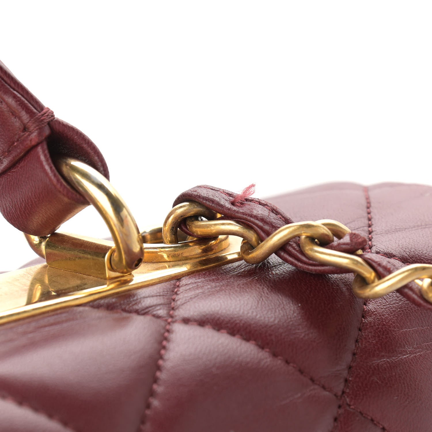 Chanel Lambskin Quilted Large Trendy CC Dual Handle Flap Bag Burgundy 11 of 14