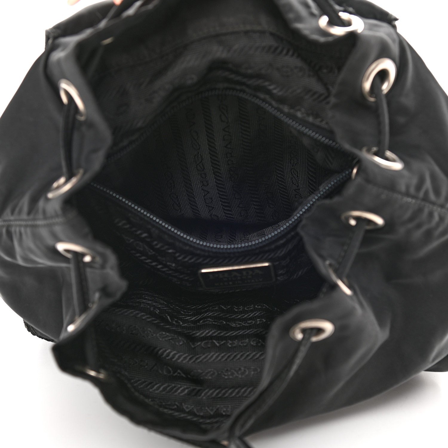 Prada Nylon Vela Medium Backpack Black 5 of 14