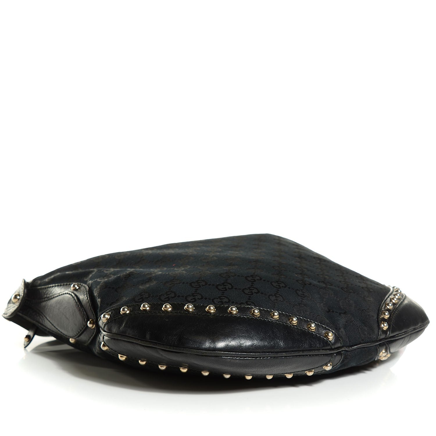 Gucci Monogram Studded Pelham Shoulder Bag Black 4 of 9