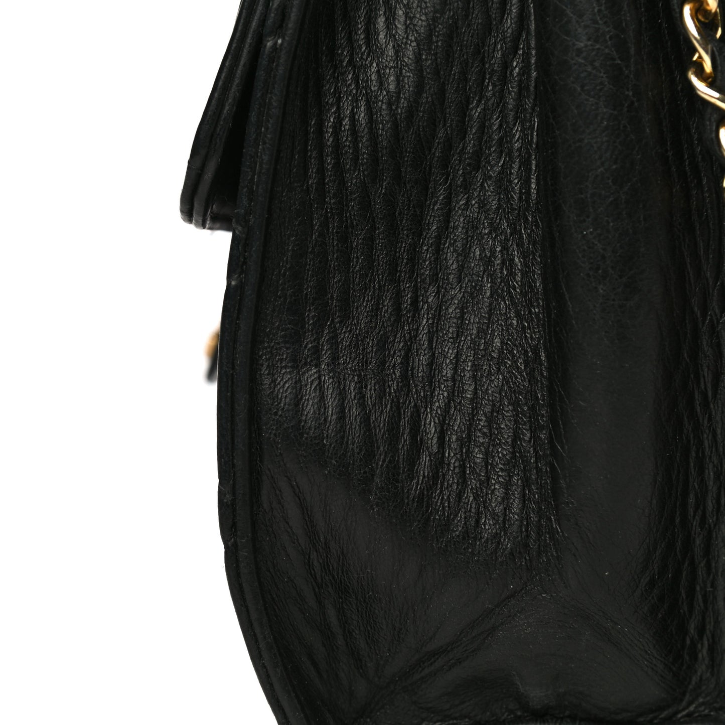 Lambskin Quilted Medium Single Flap Black