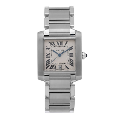 Cartier Stainless Steel 28mm Tank Francaise Automatic Watch 1 of 4