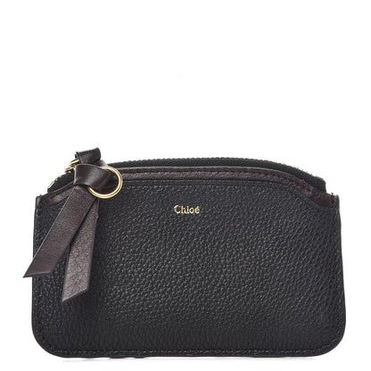 Chloe Calfskin Top Zip Card Case Black 1 of 7