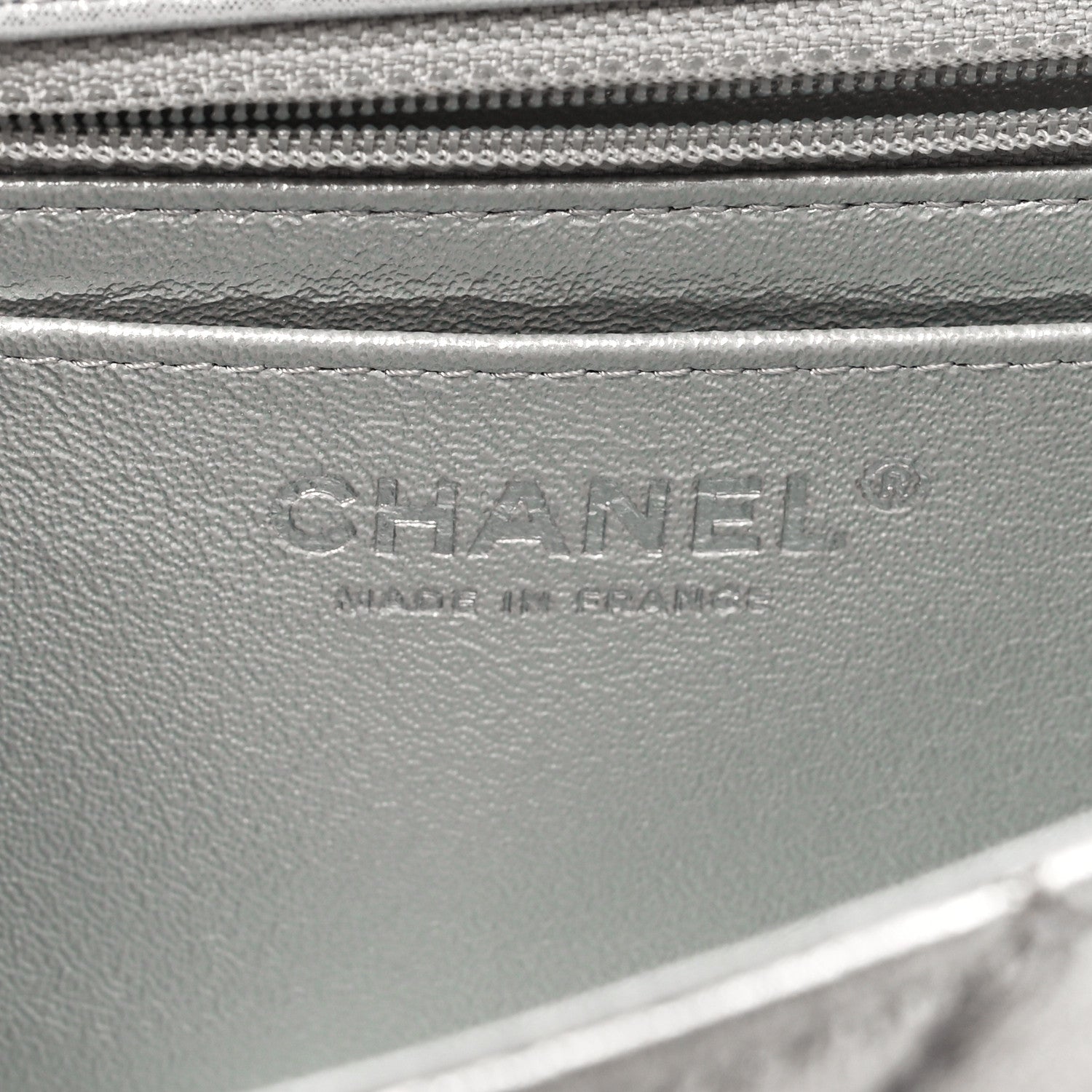 Chanel Metallic Lambskin Quilted Mini Rectangular Flap Silver 6 of 11