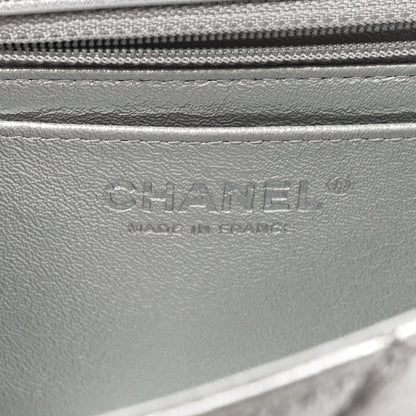 Chanel Metallic Lambskin Quilted Mini Rectangular Flap Silver 6 of 11