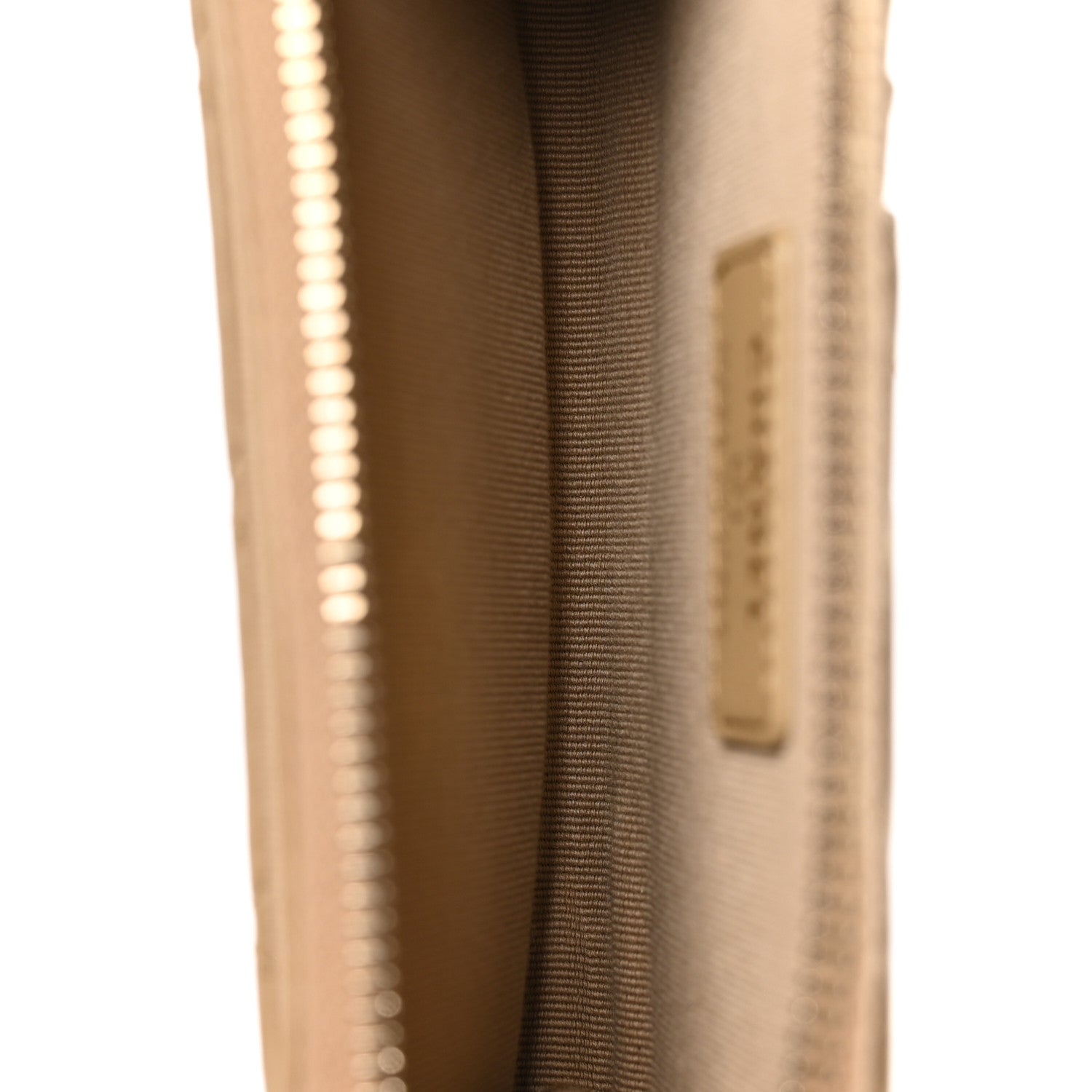 Chanel Lambskin Quilted Crystal CC Zip Card Holder Dark Beige 5 of 8