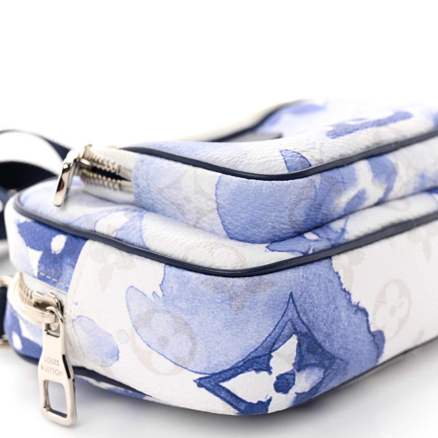 Monogram Watercolor Outdoor Pouch Blue