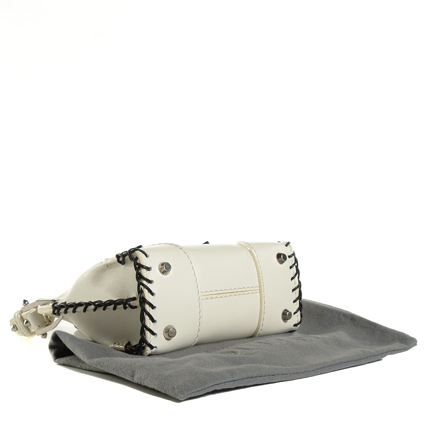 Alexander McQueen Soft Calfskin Whipstitched Mini Legend White 4 of 8