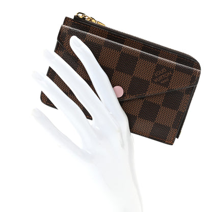 Louis Vuitton Damier Ebene Recto Verso Card Holder Rose Ballerine 2 of 6