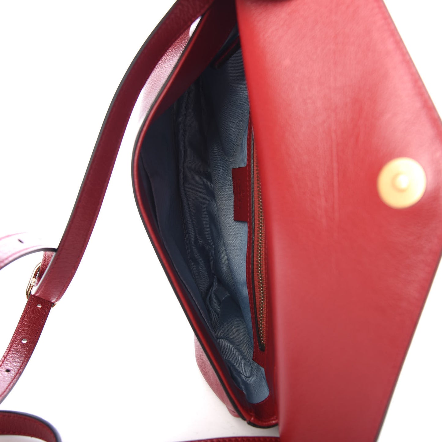 Calfskin Diagonal GG Medium Thiara Double Envelope Shoulder Bag Black Red