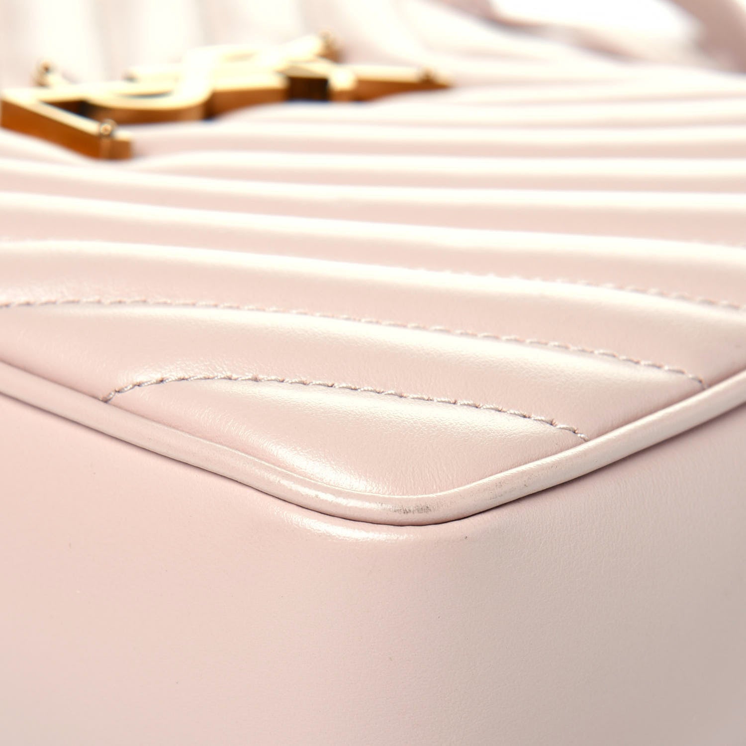 Saint Laurent Calfskin Matelasse Monogram Lou Camera Bag Nude Powder 10 of 12